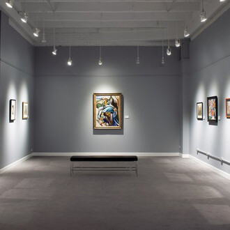 Bernece Berkman-Hunter and Ethel Spears, exhibition view. Courtesy of Madron Gallery