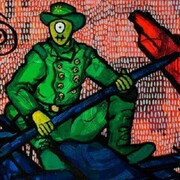 Paul McLean, Rafter, 2010, 24 x 24 in, Acrylic and ink on canvas