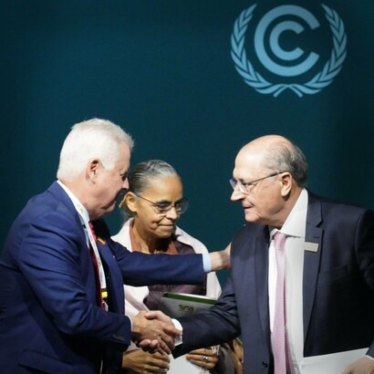 El vicepresidente de Brasil, Geraldo Alckmin, durante la COP29 en Bakú, Azerbaiyán
