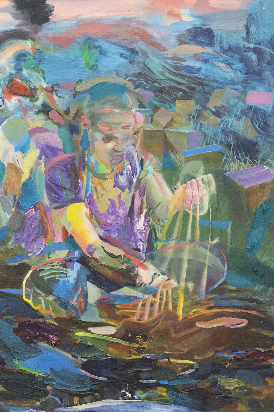 Giuseppe Gonella, A handfull of dusty II, 2016, acrilico su tela, 150x110 cm. Courtesy Galleria Giovanni Bonelli