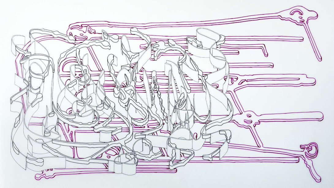 Felice Grodin, Local versus express. 2023. Courtesy of Diana Lowenstein Gallery