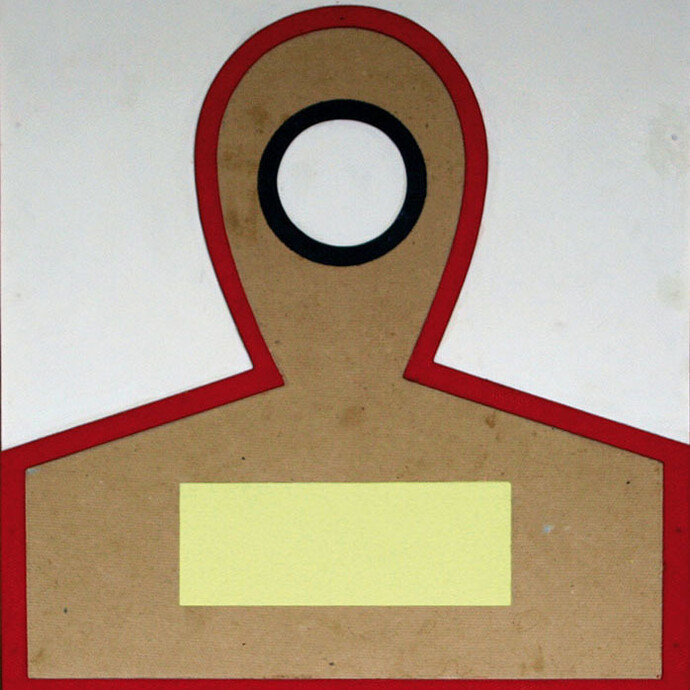 Leonid Borisov, The Single Combat, 1984, MDF,
tempera, 55 x 44 cm, courtesy of Gallery Elena Shchukina