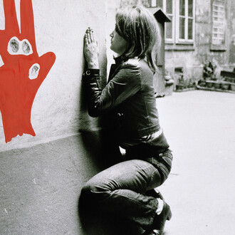 Valie Export, Verletzungen I, 1972, Colored pencil on black and white photograph, Paper Dimensions: 42 x 61,8 cm (16,54 x 24,33 in) Framed Dimensions: 56 x 79 cm (22,05 x 31,1 in) Ed. of 3
