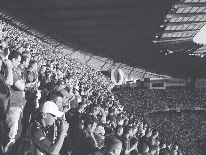 Les supporters des Rangers lors de la finale de la Coupe UEFA en 2008