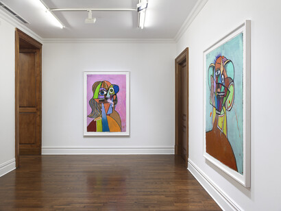 George Condo, Pastels, exhibition view. Courtesy of Sprüth Magers
