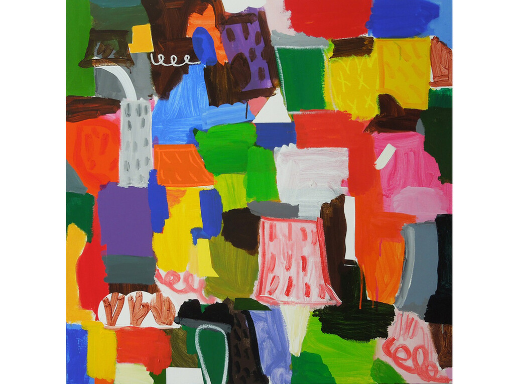Toru Hamada, T-14-83, 2014, acrylic on canvas, 100 x 100 cm