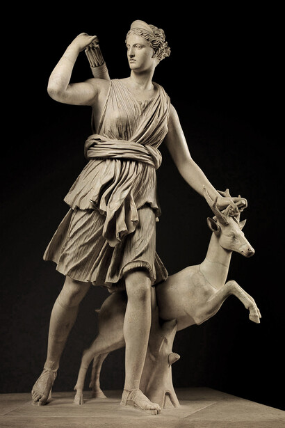 Leocares o Praxíteles; Diana de Versalles, s. I o II