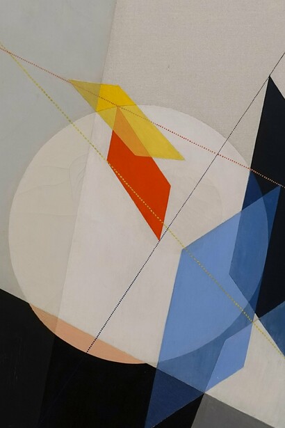 "A 18, 1927", óleo sobre lienzo, László Moholy-Nagy