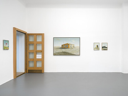 Andreas Silbermann, Unterwegs, ausstellungsansicht. Mit freundlicher genehmigung der Galerie Poll. Foto von dotgain