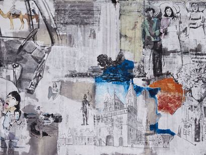 Modern Women. Acrylic on Tibetan paper, 120x200 cm,  2015