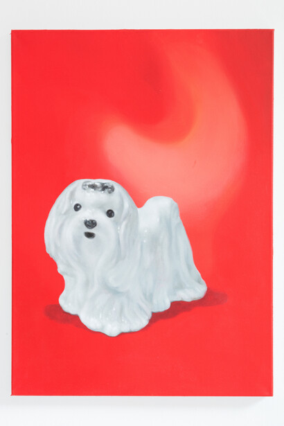 Laura Baldassari, Deep Troath Phoenix, 2021, Acrylic and Gouache on Canvas, 26x19 cm. Courtesy of Studiolo, Milan