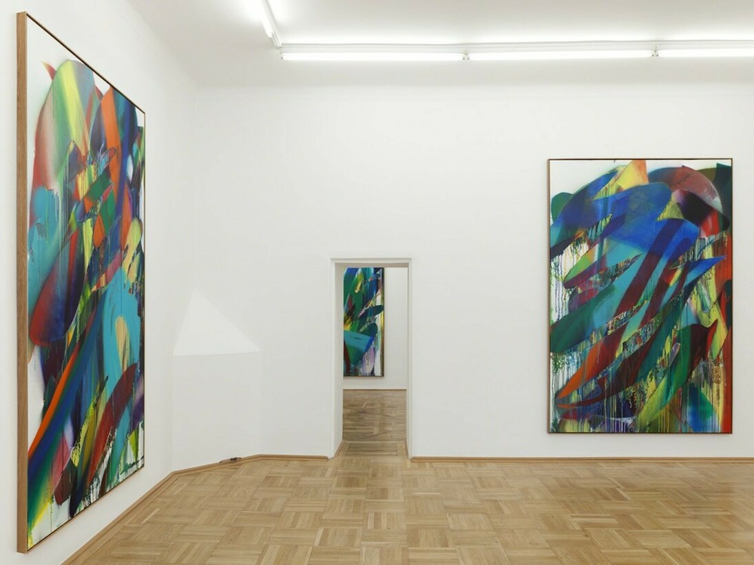 Katharina Grosse, Exhibition view. Courtesy of Galerie nächst St. Stephan Rosemarie Schwarzwälder