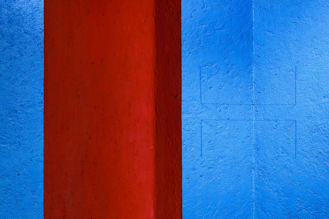 Untitled (Sculptural Study, Two-part Cornered Construction), ca. 1982-2006. Installation View at Casa Gilardi, Mexico City