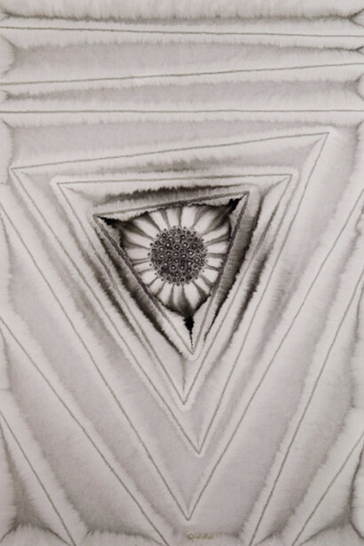 Sohan Qadri, Puja III, 2006. Courtesy of Sundaram Tagore Gallery