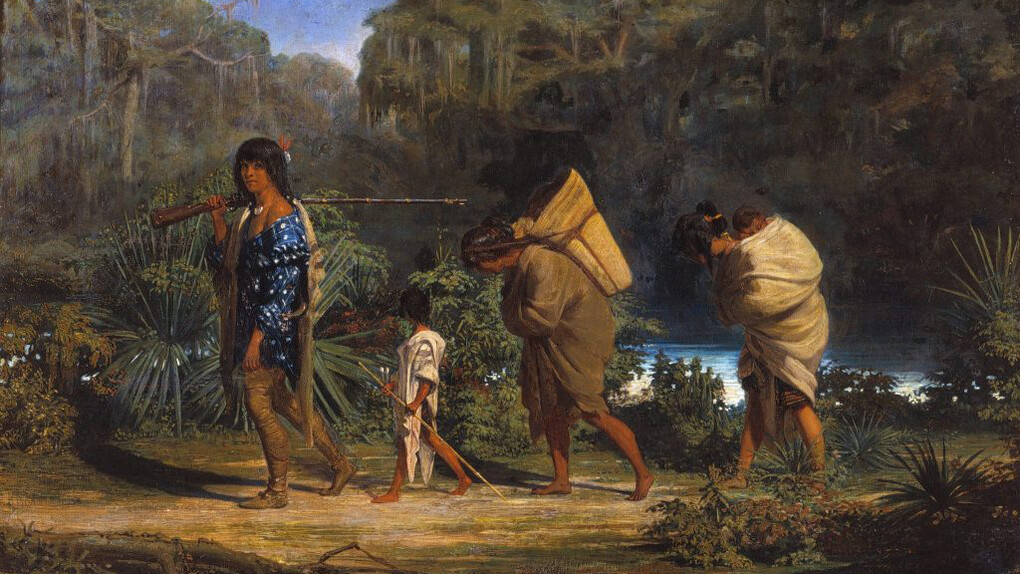 Louisiana Indians Walking Along a Bayou
1847

Alfred W. Boisseau

Oil on canvas

24 x 40 in.

Gift of William E. Groves