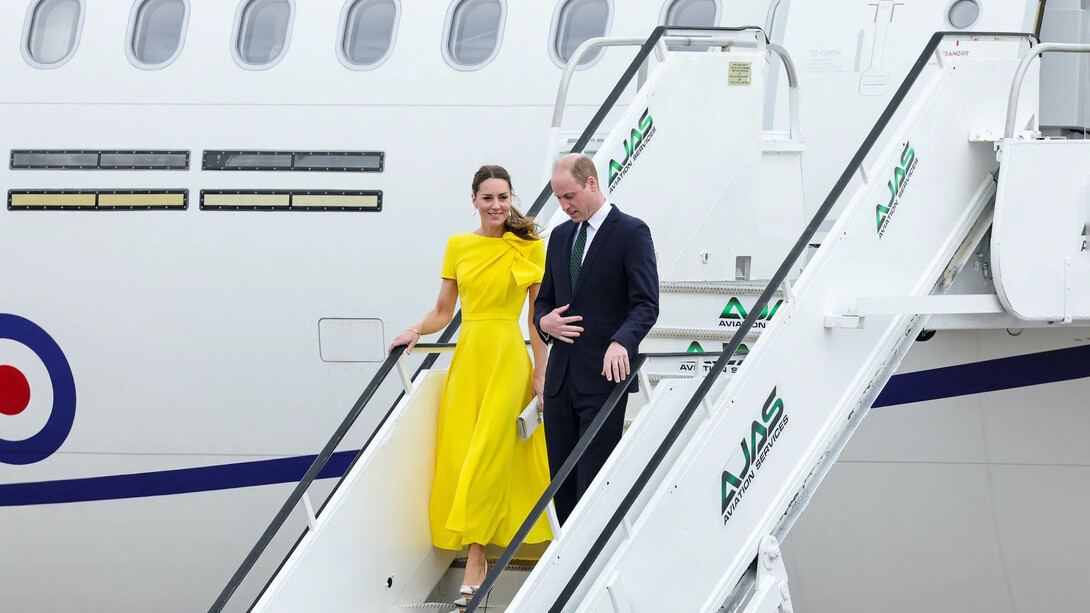 Los duques de Cambridge a su llegada a Jamaica