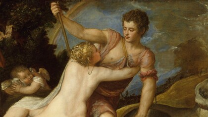 Tiziano, Venere e Adone, dettaglio