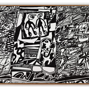 Jean Dubuffet, Site de Memoire III, 1979, Silkscreen on canvas, 57 1/2 x 83 1/4 Inches, Initialed and numbered edition of 10, Published by Pace Editions, Inc. © Jean Dubuffet. Photo courtesy Pace Prints.