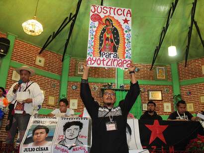 Una manifestazione di protesta per i diritti sociali al CIDECI 