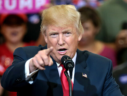 U.S. President Donald Trump at a rally
