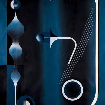 Julian Prebisch, Untitled, 2018, Acrylic on canvas, 75 x 56 inches. Courtesy of the artist and Haines Gallery
