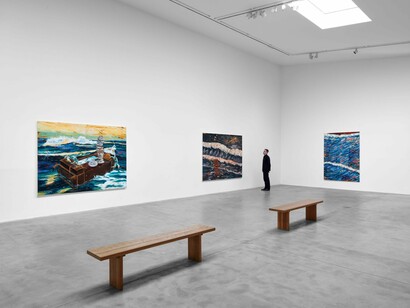 Angel Otero, Agua salada (Salt water), exhibition view. Courtesy of Hauser & Wirth Gallery