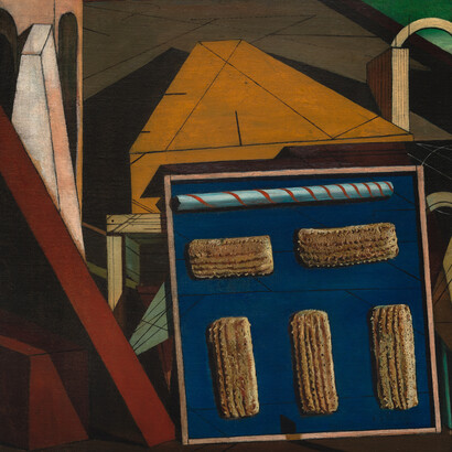 Giorgio de Chirico, Il pomeriggio soave, 1916, Olio su tela, 65,3 x 58,3 cm, Venezia, Collezione Peggy Guggenheim Fondazione Solomon R. Guggenheim,  New York, foto David Heald © G. de Chirico by SIAE 2019
