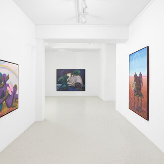 Drew Dodge, Rainbows, rituals, and ruins, vue d'exposition. Avec l’aimable autorisation de la galerie Semiose