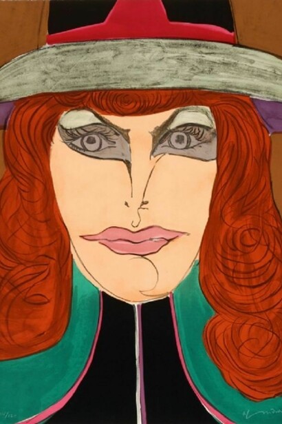 Richard Lindner (American, born Germany, 1901–1978) Red Head, ca. 1970 Lithograph 29 5/16 x 22 inches Parrish Art Museum Gift of Mrs. Fairfield Porter