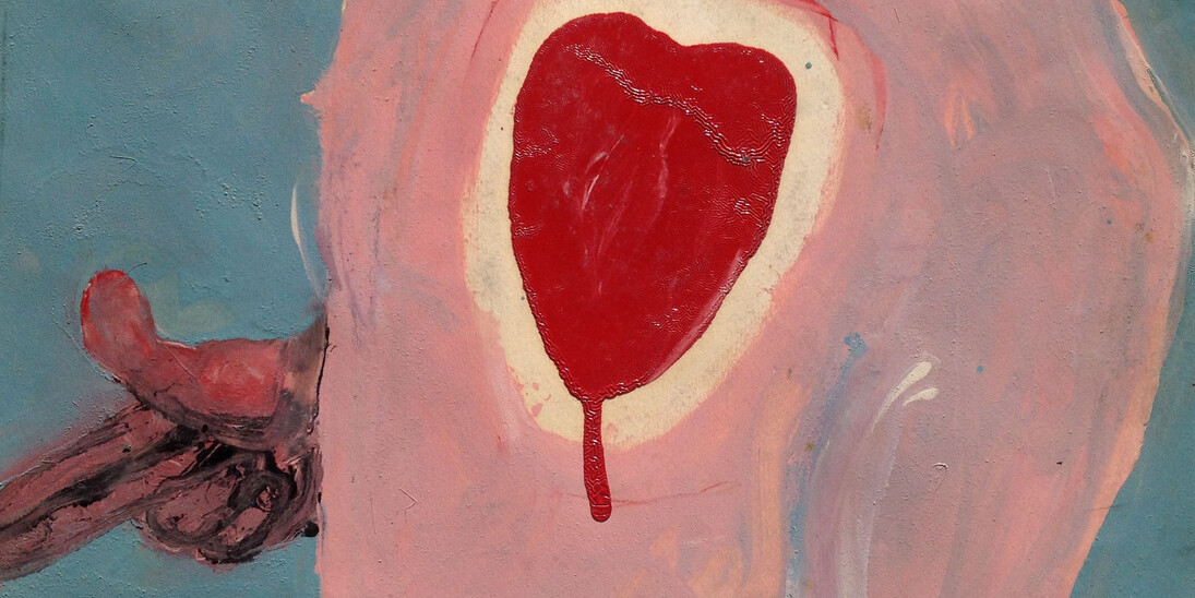 Jack Kerouac, Sacred Heart, N.D., olio su carta. 23x30,5 cm