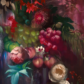 Still Life of fruit and flowers