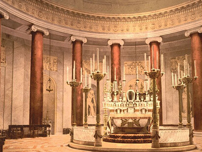 Interior del Campo Santo, Génova, Italia