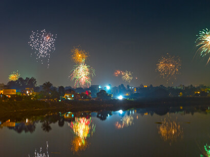 Fireworks during Diwali in Chennai