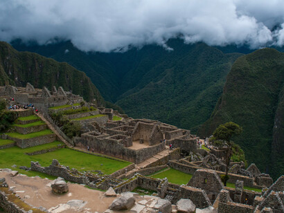Vista dall'alto di Machu Picchu, Perù