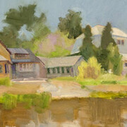 Rodger Bechtold, Shore cottages (detail). Courtesy of Anne Loucks Gallery