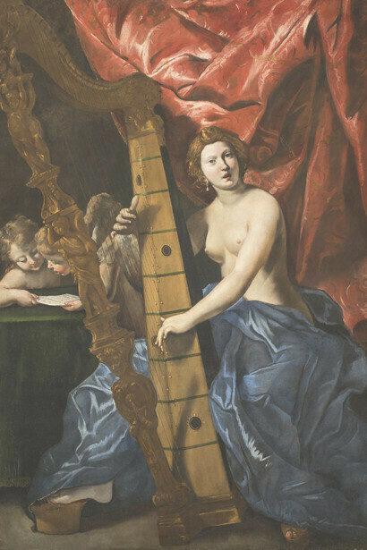 Giovanni Lanfranco, Venus tocando el arpa