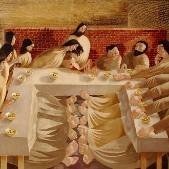 Last Supper, 1920. Stanley Spencer Gallery © The Estate of Stanley Spencer, All Rights Reserved, 2015 / Bridgeman Art Library