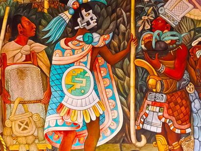 Escenas de la vida mexicana precolombina por Diego Rivera