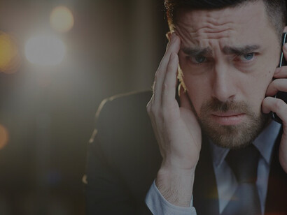 Portrait of grief: a man distressed, shedding tears, expressing sorrow and mourning