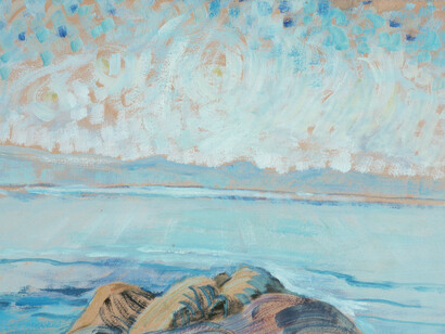 Emily Carr, Untitled (Seascape), 1935, Oil on paper mounted on board, 26.5 x 40.5 cm, The Art Gallery of Greater Victoria