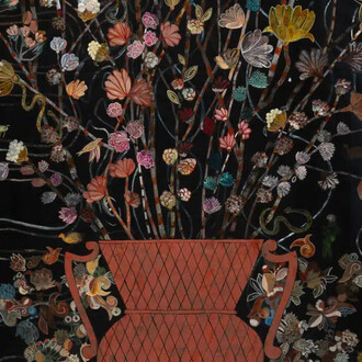 Nancy Friedemann-Sánchez, Dream map and cornucopia with totumo (detail), 2018. Courtesy of Everson Museum of Art