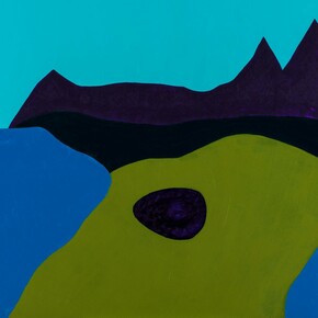 David Syre, The Mighty Nooksack and The Twin Sisters, 2018, acrylic on canvas, 122x183 cm