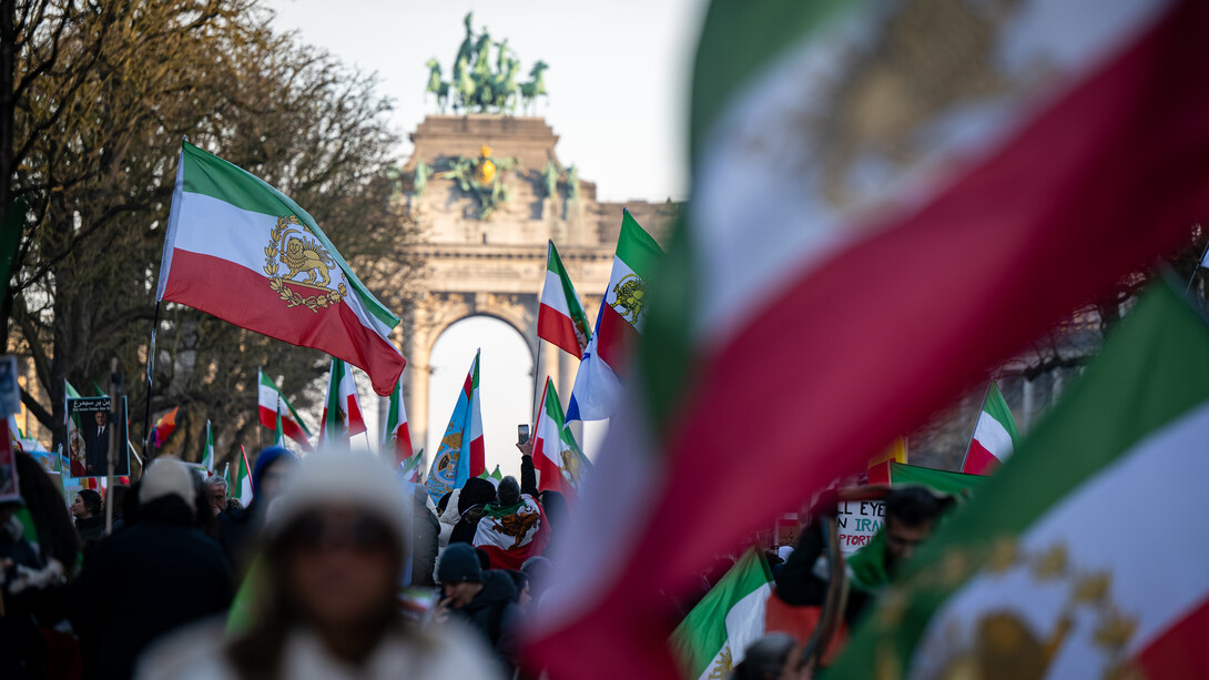 Acto en apoyo al pueblo iraní, Bruselas, 25 de enero de 2026. Fotografía de Max Gerlach