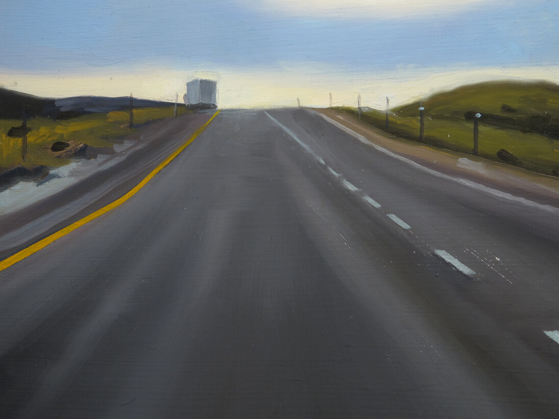 Margaret Morrison, Wyoming, 2015, Oil on wood, 12 x 12 inches; 30.5 x 30.5 cm, Signed LL