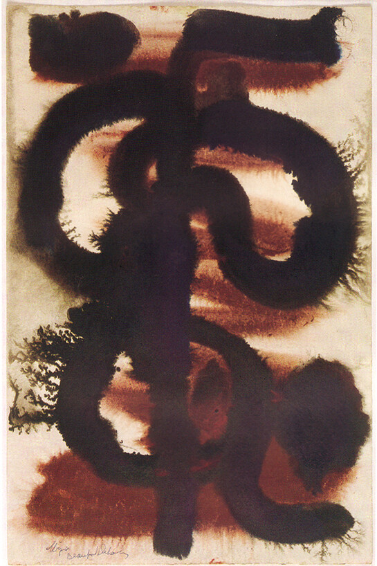 Beauford Delaney, Untitled (Ibiza), 1956, Watercolor on Gouache Paper, 30” x 30”
