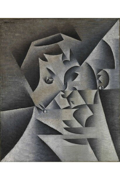 Juan Gris, Head of a Woman (Portrait of the Artist's Mother), Paris, 1912, Oil on canvas, 21 3/16 x 18 1/4 in. / 53.8 x 46.4 cm. Promised Gift from the Leonard A. Lauder Cubist Collection