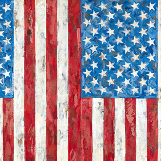 Jasper Johns, Flags (détail), 1987. Avec l'aimable autorisation du musée Guggenheim de Bilbao