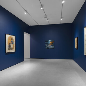 Umar Rashid, The epoch of totalitarianism part 3 - The civil wars and the uncivilized wars (see power), exhibition view. Courtesy of Tiwani Contemporary