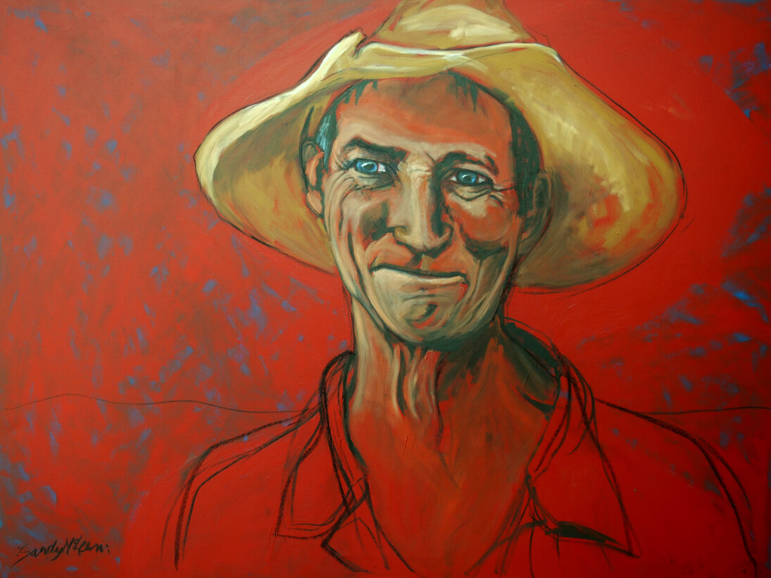 Sandy McLean, Face of the Outback, Acrylic on Canvas, 36" x 48"