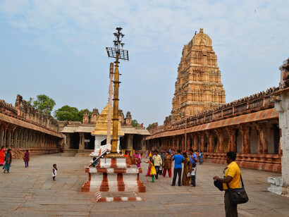 Inside Virupaksha Temple